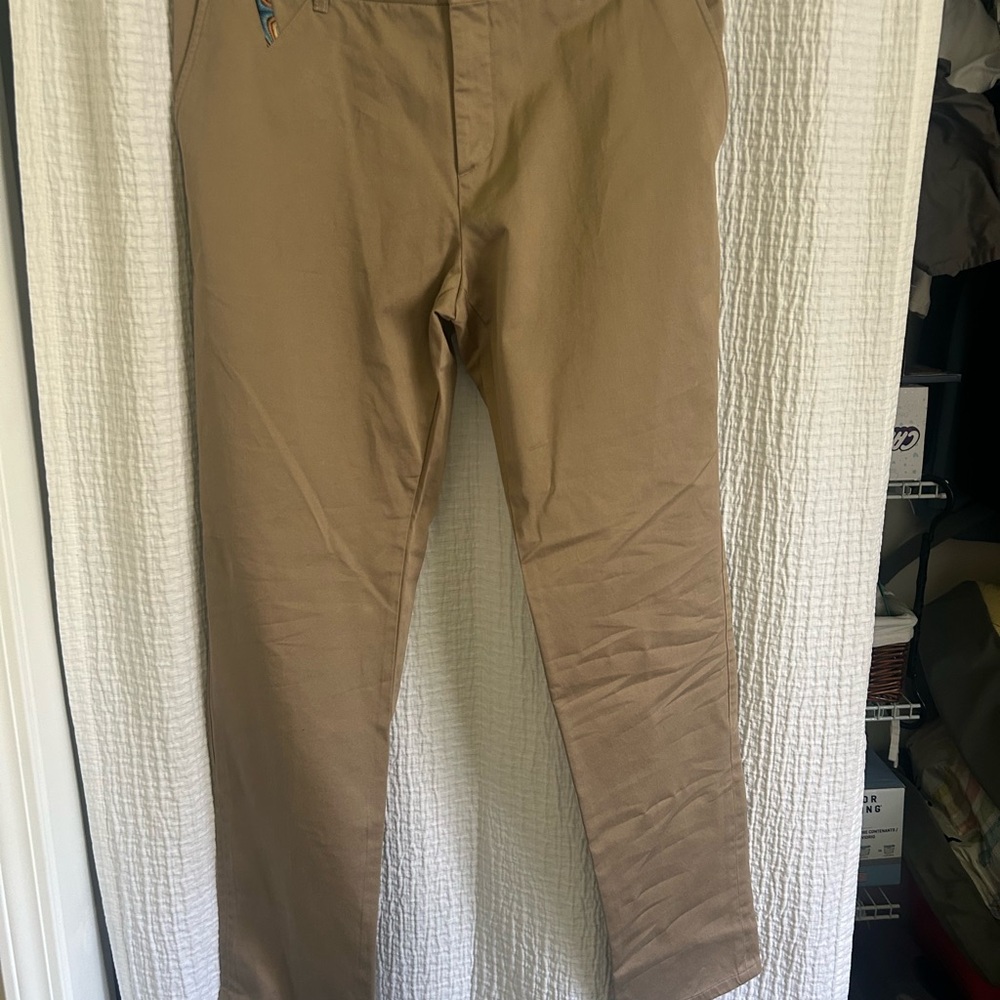 Versace Tan Chinos Classic Straight Leg